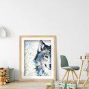 Full Embroidery Set Cross Stitch Needlework Kit 11CT Snow Wolf Animal Art DIY