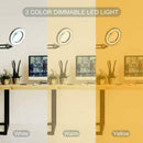 3 Colors Table Lamp Dimming Desk Reading Light With Large E4M3 Magnifier 5X A6S9