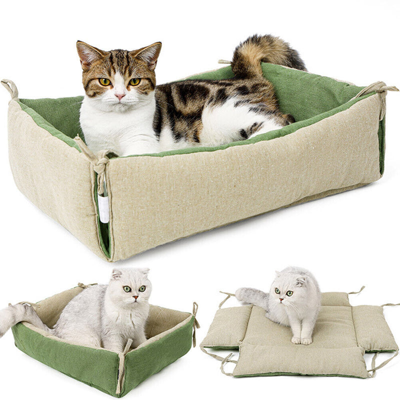 Cozy Cat Bed Warm Sleeping Hammock Cushion Kitten House Soft Puppy Sofa Mats