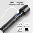 Lamp Powerful Flashlight Dual Switch Torch LED Super Bright Zoom Flashlight
