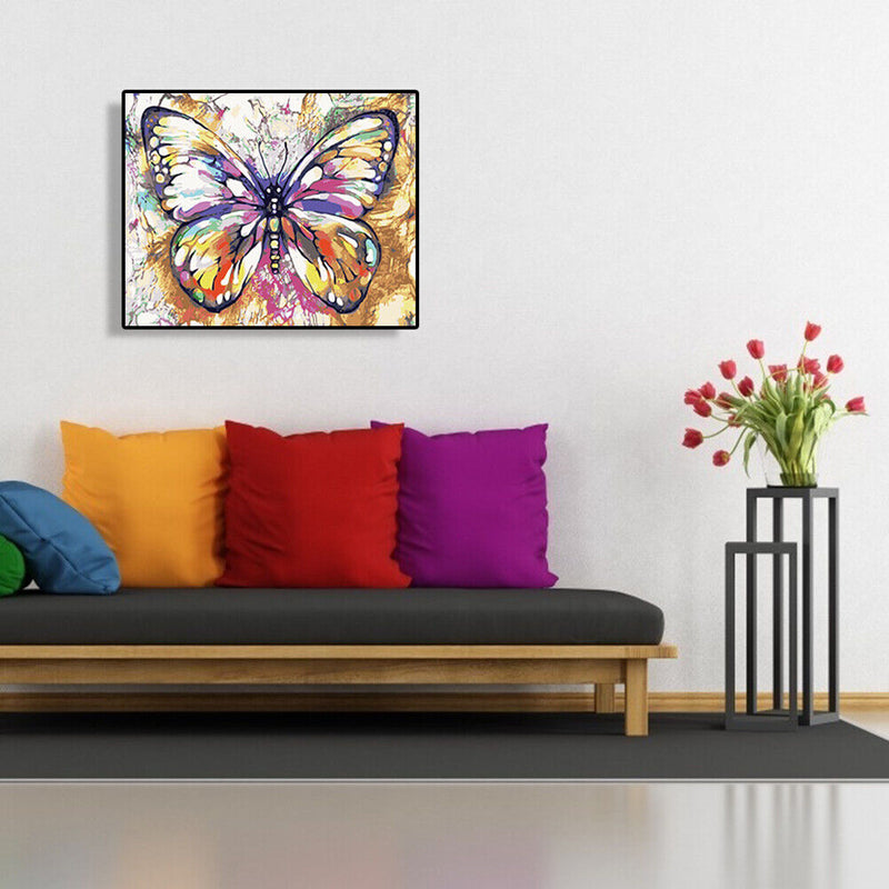 40x50cm Wall Art Butterfly Picture Paint On Canvas DIY Digital Oil Painting