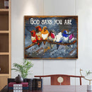 Words Bird Oil Paint By Numbers Kit DIY Drawing Picture for Adults Home Decor