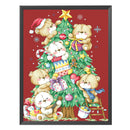 Full Embroidery Cross Stitch Set Needlework Kit 11CT Christmas Trees Artwork