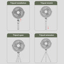 Remote Control Floor Table Ceiling Fan Cooler with Tripod for Outdoor Camping