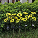 LED Solar Sunflower Shape Light Ground Plug-in Iron Lamp Path Decor (B) Newly