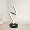 LED Spiral Shape Light Curve Acrylic Table Lamp Room Modern Decor (White) Newly