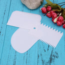 3pcs Plastic Dough Icing Fondant Scraper Cake Decorating Baking Tool(White)