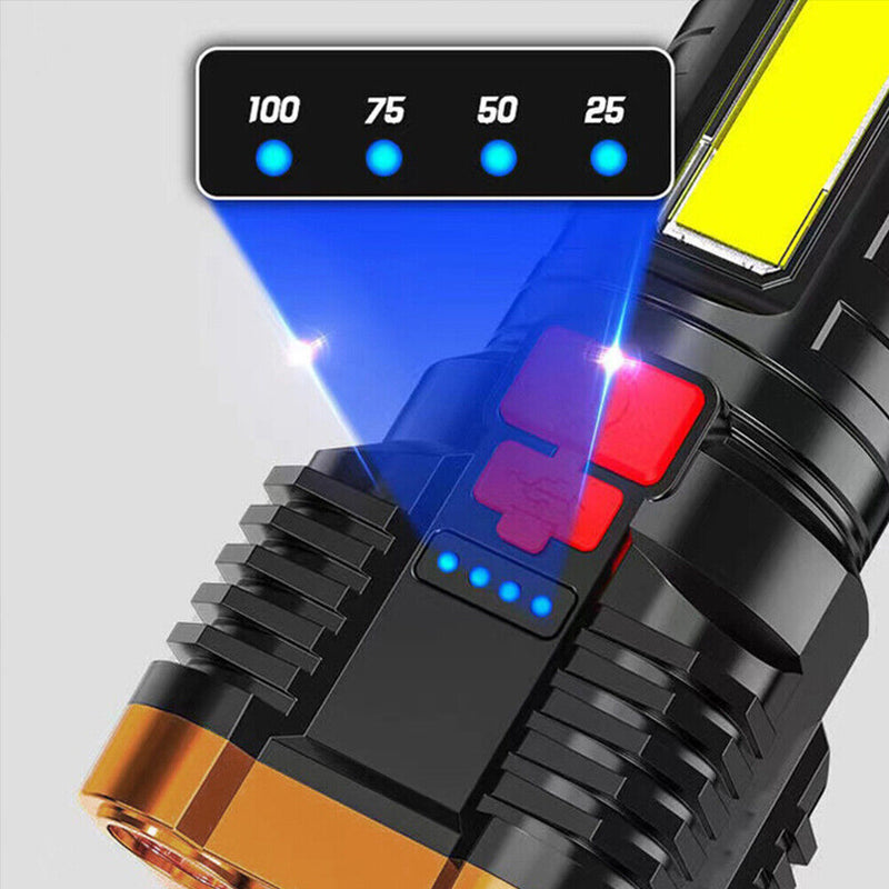 Strong USB Rechargeable Flash Light 500LM COB Outdoor Camping Fishing Light