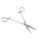 Stainless Steel Fish Hook Remover Curved Tip Fishing Locking Forceps (18cm)
