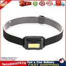 3 Modes Strong LED COB Headlight Outdoor Camping Mini Flashlight (Black) Newly