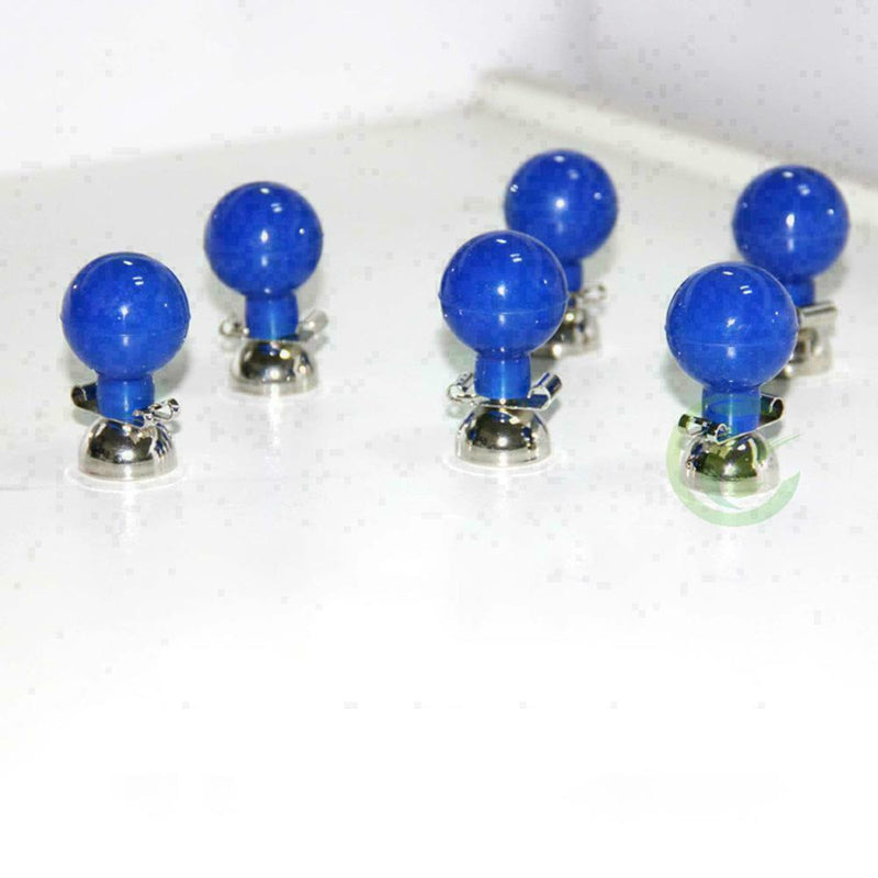 6pcs Nickel-Plated Chest Suction Cup Bulb ECG/EKG Ball U G9D7 C7N5 P6V0