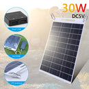 30W Outdoor Solar Panels Cell 5V USB Portable Solar Smartphone Battery Charger