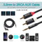 3pcs 3.5mm Jack Male to 2 RCA Aux Cable Cotton Braid for Home Theater (5 m)