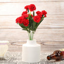 Silk Carnation Wedding Home Decor Artificial Flower Photographic Prop (Red)