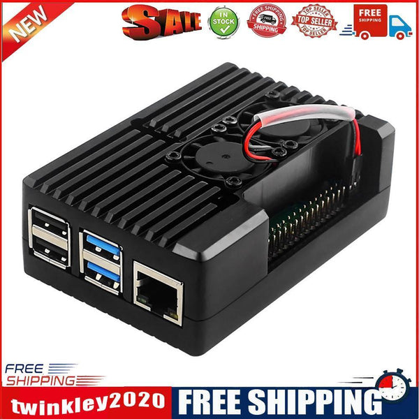 Aluminum Alloy Case Heat Dissipation Cooling Enclosure for Raspberry Pi 4B