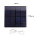 1.5W 6V USB Solar Panel Polysilicon Portable DIY Solar Charger Generator*2