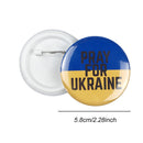 Ukraine Ukrainian Map Flag Symbol Round 13 Styles Clothes Pins(G)