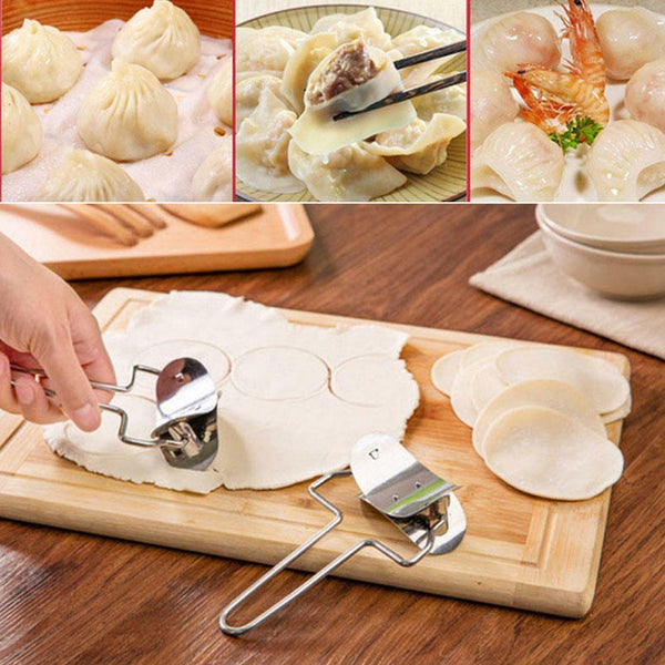 Dumplings Wrapper Skin Cutter Maker Mold Steel Mould Good Tool Kitchen V1J E6B4