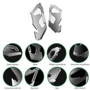 Multipurpose Clip for Hiking Key Ring with Bottle Opener Rulers Screwdriver