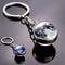 Unique Glass Dome Galaxy Ball Planet Keyring Solar System Keychain Double Sided