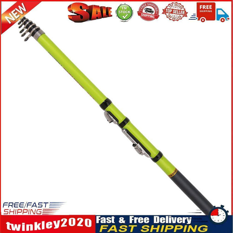 Telescopic Fishing Rod Spinning Fly Carp Feeder Hard Travel Poles (1.8m) Newly