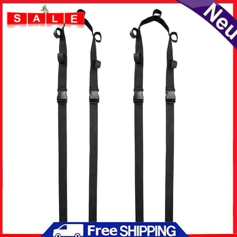 2pcs Car Mounted Storage Rack Fishing Rod Pole Holder Vehicle Belt Strap Carrier