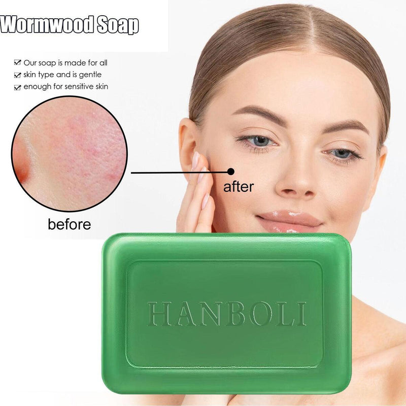 Wormwood Soap Anti-fungal Anti-itch Mites Acne Bath Soap Oil Control.