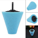 1x Blue Cone Shaped Polishing Sponge Tool For Car Hub Wheel J6U6 Automobile K8T9