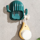 Cactus Wall Mounted Toothbrush Holder Toothpaste Storage Rack (Dark Green) Newly