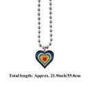 Pendant Clavicle Chain Heart Shape Necklace Hip Hop Chain Round Bead Necklace