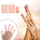 5pcs Gel Finger Cap Protect Cracked Cover Cots Hand Skin Care (Opened Pink)