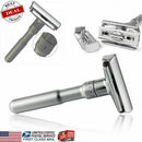Men Adjustable Double Edge Shaving Safety Razor Shaver Blades 5pc Z Zinc w/ V6G5