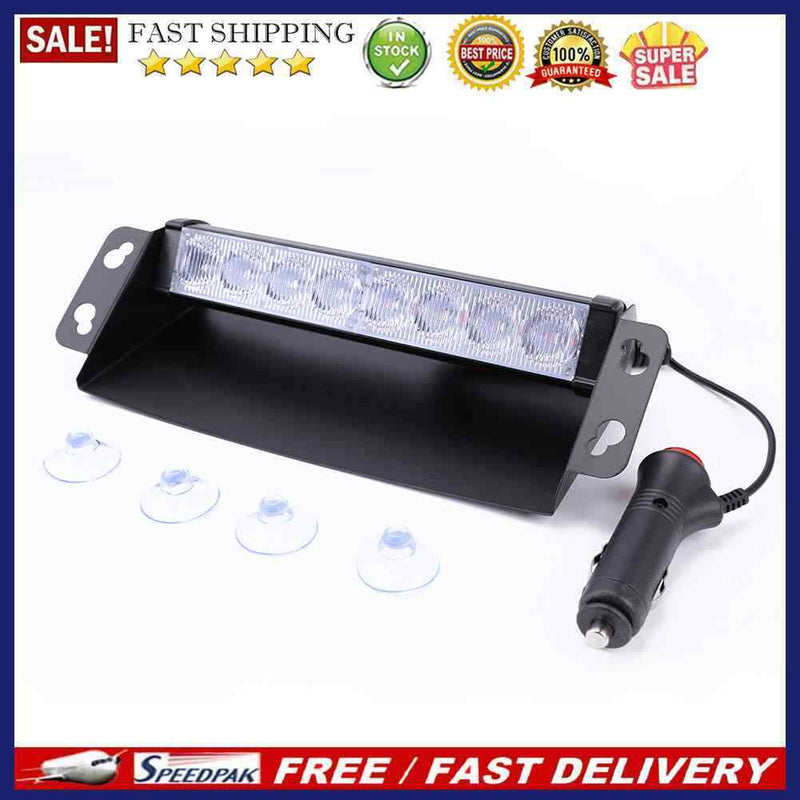 3 Mode 12V Car 8 LED Strobe Light Flasher Dash Emergency Flashing Warning L