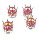 Diamond-Encrusted Crown Auto Valve Caps Universal Car Wheel Tire Valve Cover Cap
