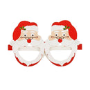 Year Navidad Christmas Glasses Paper Glasses Frame Xmas Tree Elk Santa Claus