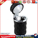 Car Ashtray with LED Lights Auto Cigarette Container Holder Box (Black) Newly