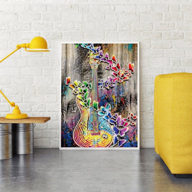 5D DIY Part Drill Special-Shaped Diamond Painting Guitar Mosaic Picture Kit