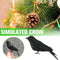 Halloween Black Feathered Crows Realistic Black Birds Ravens Props.