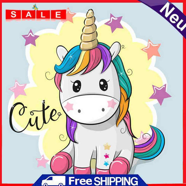 5D Cartoon Color Horse Diamond Painting Embroidery Decor Needlework Handcraft
