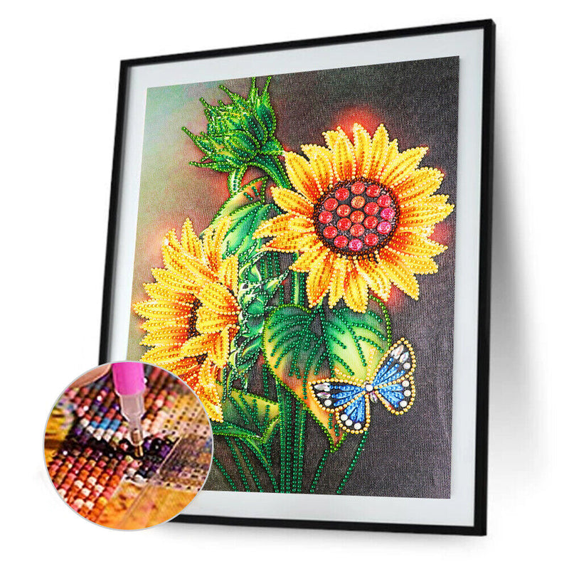 5D DIY Special Shaped Diamond Painting Flower Partial Rhinestone (R8161) Newly