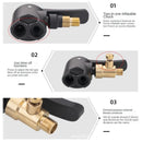 2 in 1 Inflatable Pump Car Tire Air Chuck Valve Connector Adapter (B)