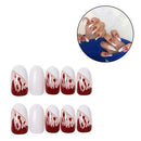 Nails Red Stiletto Halloween Blood Drop False Nail Tips Full Cover With Glue