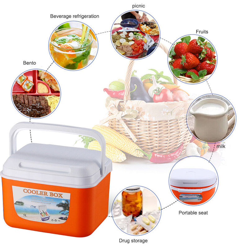 5L Outdoor Refrigerator Food Fresh Freezer Thermal Heat Preservation Cold Icebox