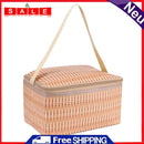 Prettygood7 Rattan Lunch Bag, Portable, Insulated, Cooler