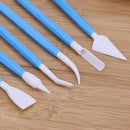 8pcs/set 16 Patterns Fondant Cake Decorating Sugar Craft Modeling (Blue)