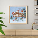 5D DIY Full Round Drill Diamond Paint Xmas Owls Mosaic Rhinestone Art Picture