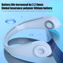 Summer Air Cooling Bladeless Sport Travel Personal Hanging Neck Fan (White)