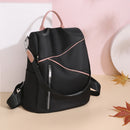 Women Contrast Color Backpack Multifunctional Shoulder Bag Preppy Style Knapsack