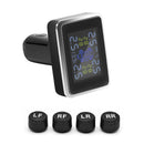 Wireless Car TPMS Tire Pressure Monitor 4 External Sensors LCD Warning Alarm