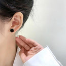 Men Women Kids Magnetic Diamond Cut Plain Black Black Stud No Piercing Earrings`